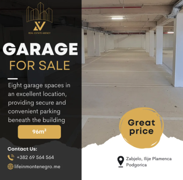 Garage Spaces for Sale – Zabjelo, Podgorica