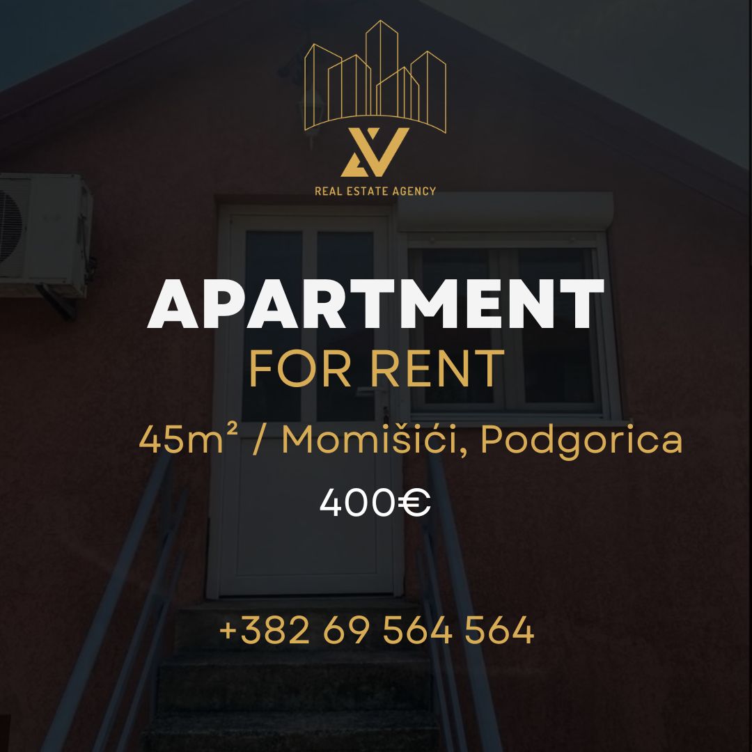 Jednosoban stan za izdavanje – Momišići, Podgorica (45 m²)