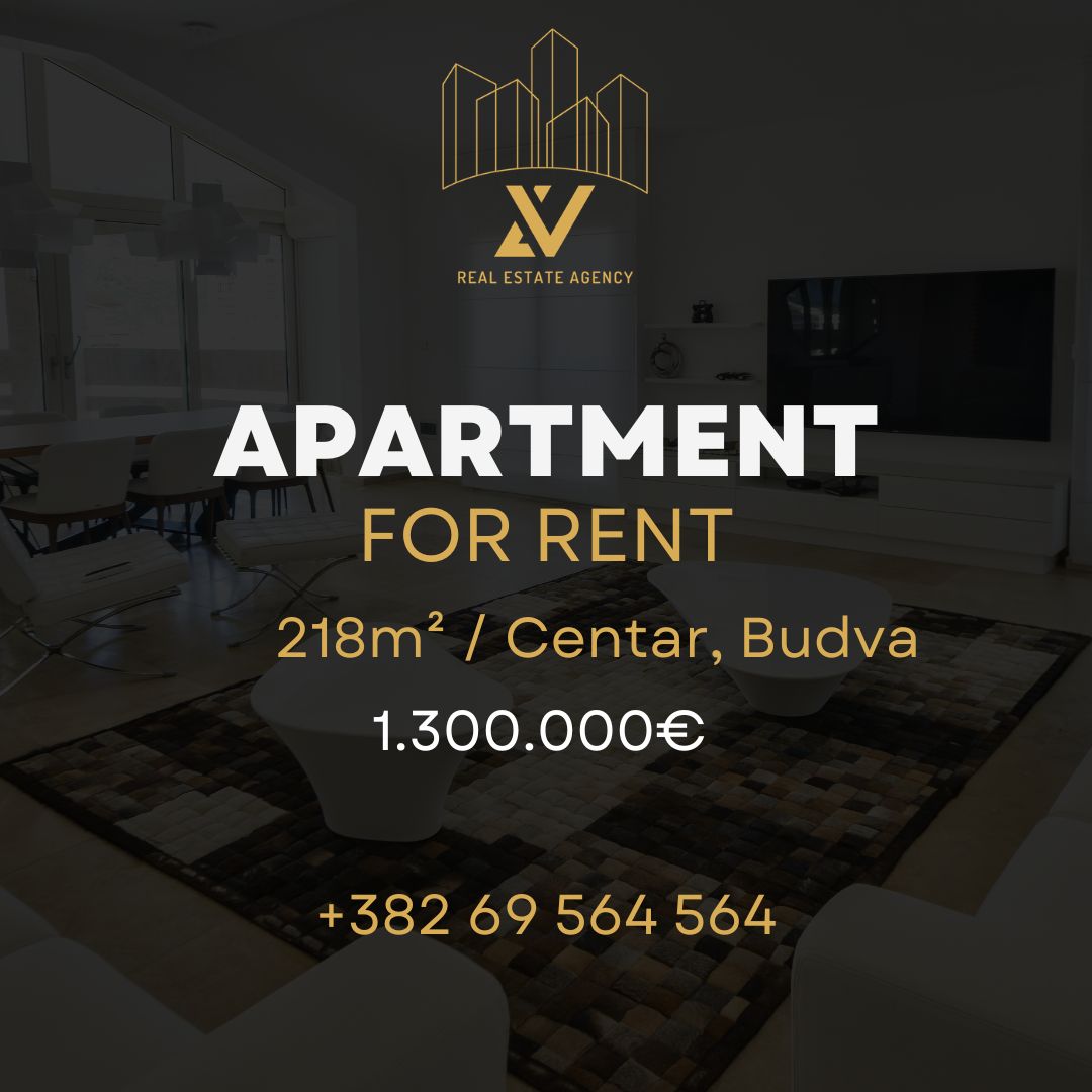 Luxury Three-Bedroom Apartment for Sale – Budva Center (218 m²)